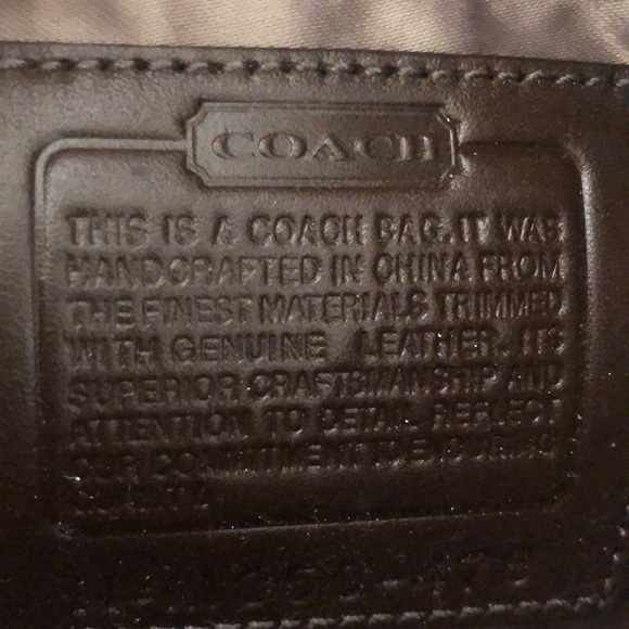 Coach small or evening bag in gold leather and cream fabric zebra print - Picture 5 of 11